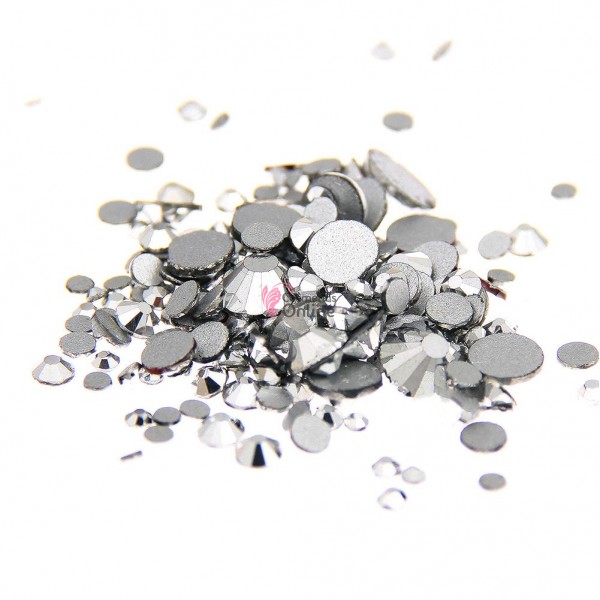 Strasuri din Cristale 100 bucati SC057 Argintii Metalizat 1,3-3,0mm